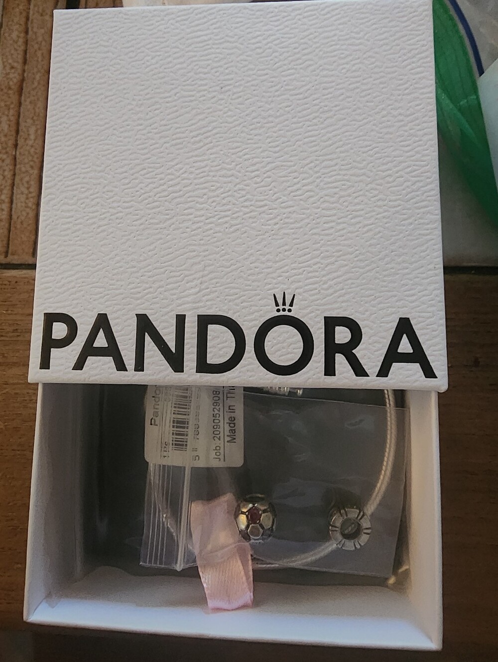 Pandora Silver Bracelet NEW, 2 Charms Box, Bag And Jewelry Travel Case